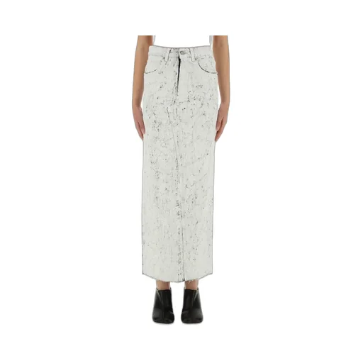 Rear Slit Midi Skirt