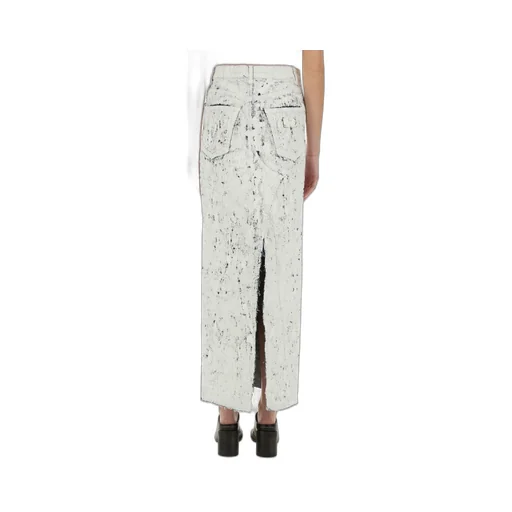 Rear Slit Midi Skirt