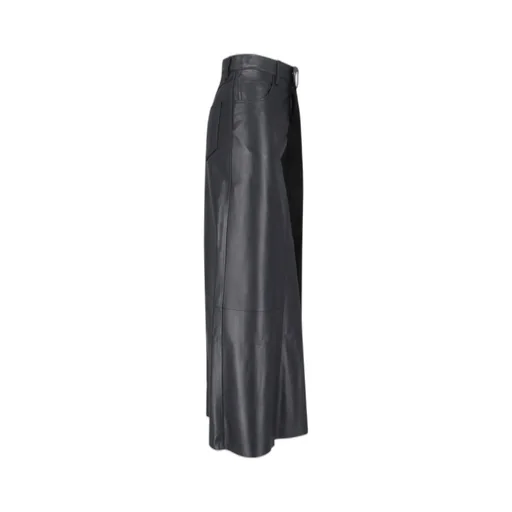 Panelled Leather Maxi Skirt