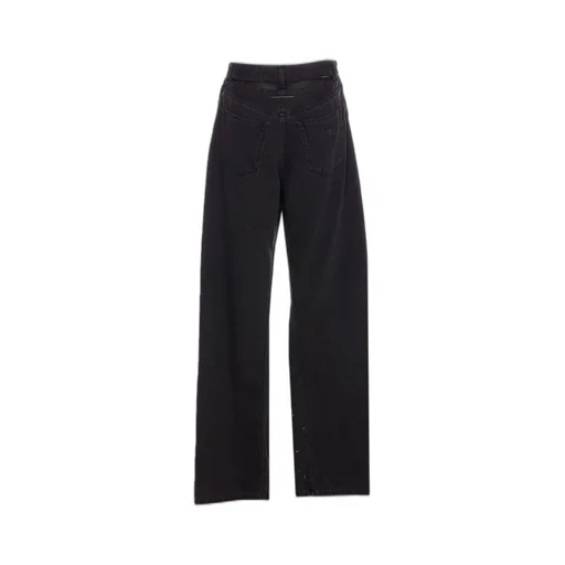 Cut-Out Detailed Straight-Leg Jeans