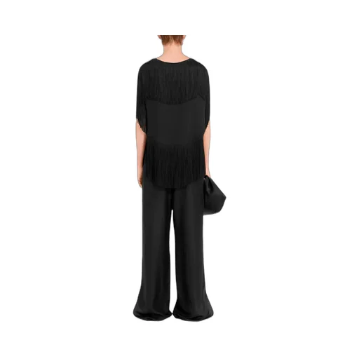 Boat Neck Fringed Top