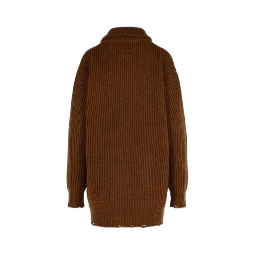 High Neck Zip-Up Cardigan