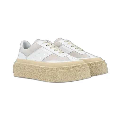 Panelled Lace-Up Sneakers