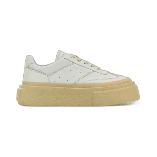 Contrasted-Platform Lace-Up Sneakers