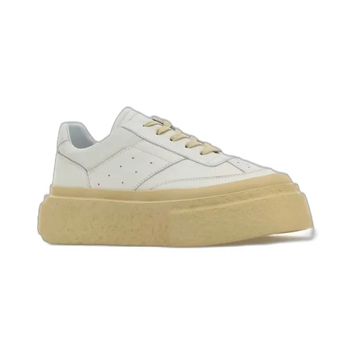 Contrasted-Platform Lace-Up Sneakers