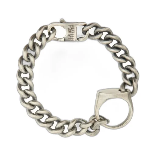 Signet Ring-Charm Numeric Bracelet