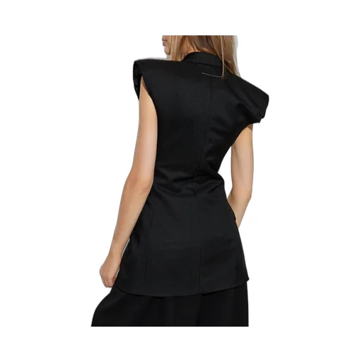Sleeveless Raw-Cut Edge Waistcoat