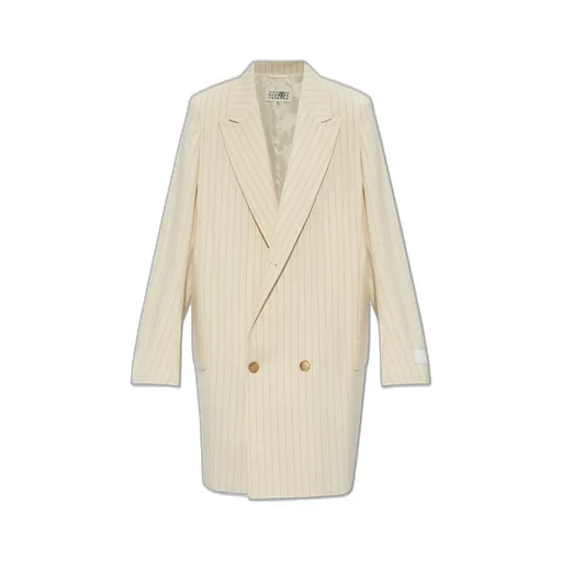 Oversized Pinstripe Double-Breasted Tailored Blazer