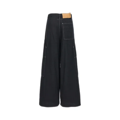 Wide Leg Panelled Jeans