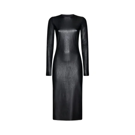 Faux Leather Midi Dress