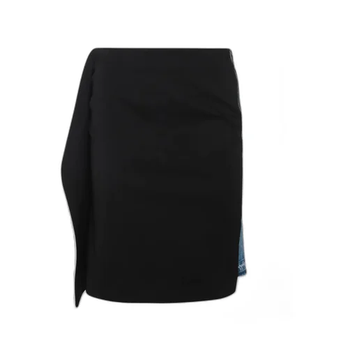 Panelled Denim Mini Skirt