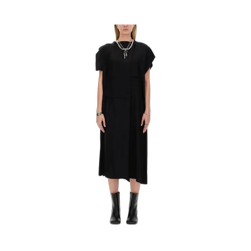 Single-Sleeved Crewneck Maxi Dress