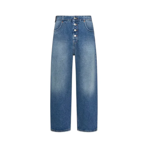 Logo Patch Wide-Leg Jeans