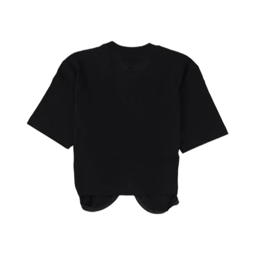Zip-Detail Gathered T-Shirt