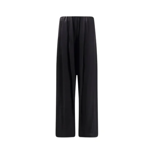 High-Waist Wide-Leg Pleated Trousers