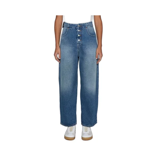 Logo Patch Wide-Leg Jeans