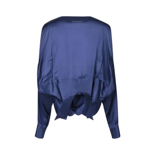Cut-Out Detailed Satin Shirt