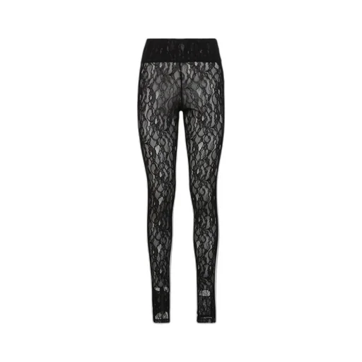 Elasticated Waistband Lace Leggings