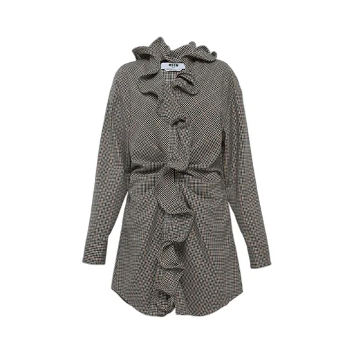 Abito Ruffle Detailed Mini Dress