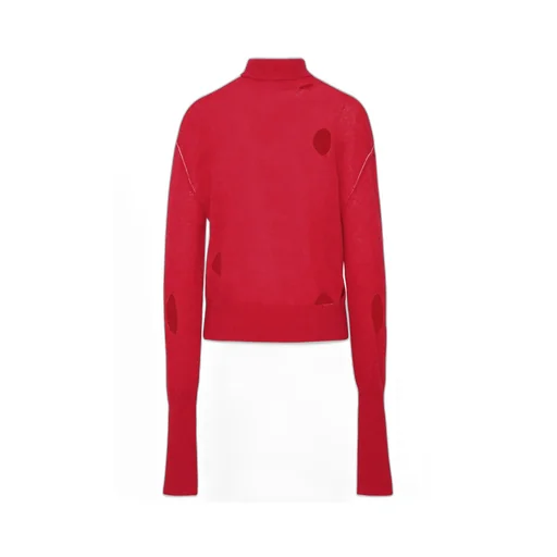 Distressed Turtleneck Knitted Sweater