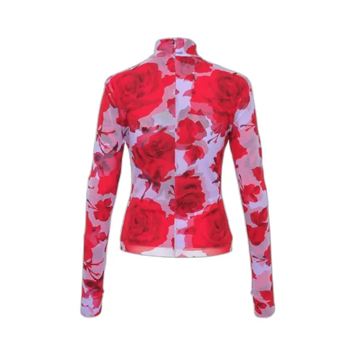 Floral Printed Long-Sleeved Top