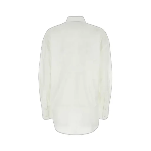 Logo Embroidered Curved Hem Shirt
