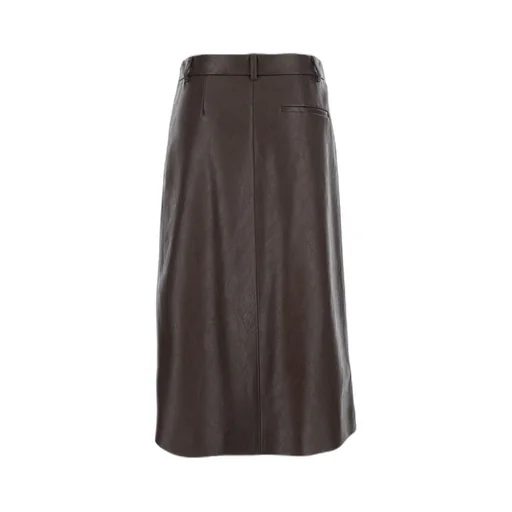 Rear Zipped Pleated Skirt