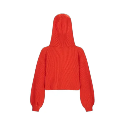 Logo Embroidered Knitted Hoodie