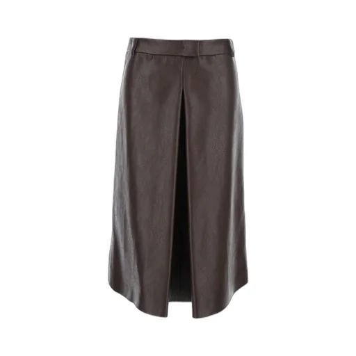 Rear Zipped Pleated Skirt