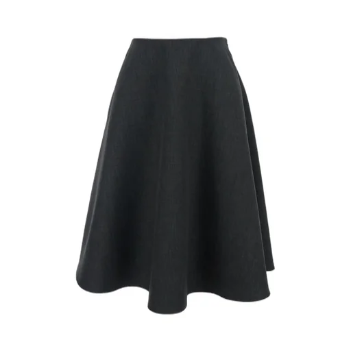 Side Zipped Pleated Skirt