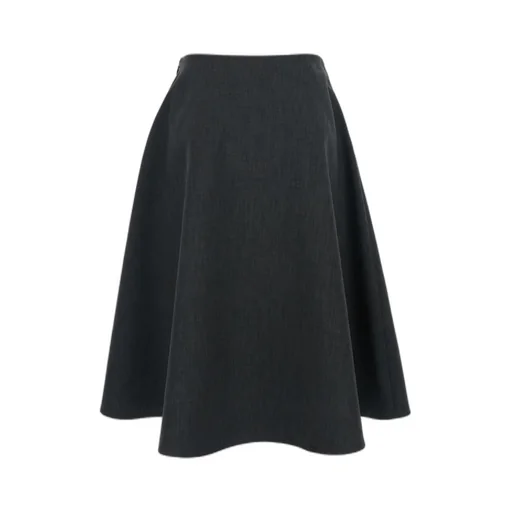 Side Zipped Pleated Skirt