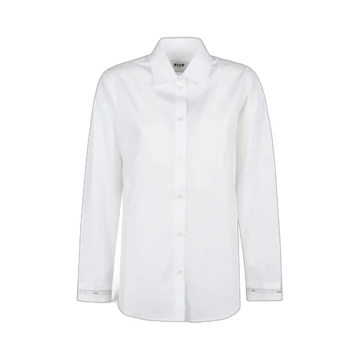 Logo-Detailed Curved Hem Shirt