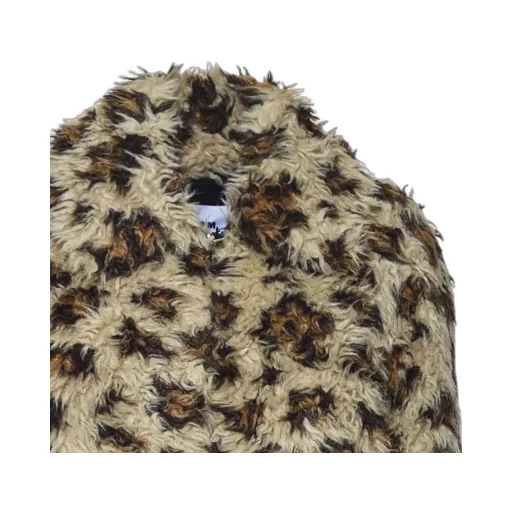 Leopard Printed Faux Fur Jacket