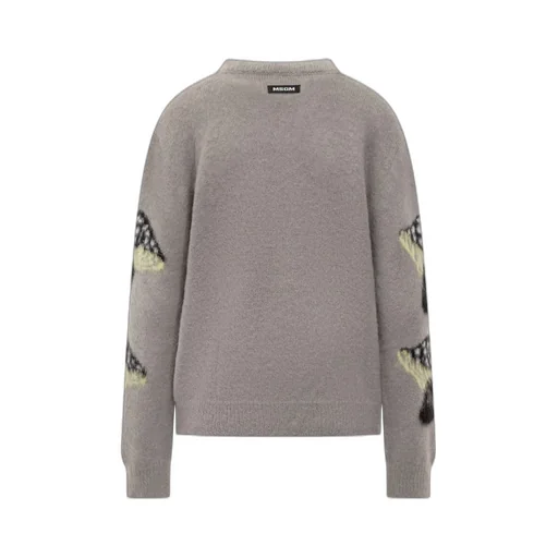 Mushroom Patterned Crewneck Jumper