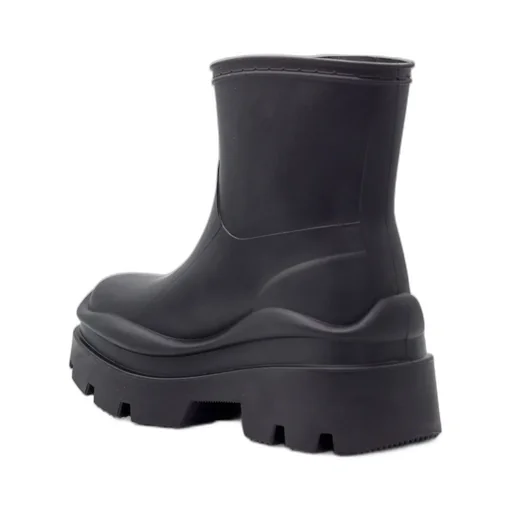 Logo-Embossed Round-Toe Ankle Boots