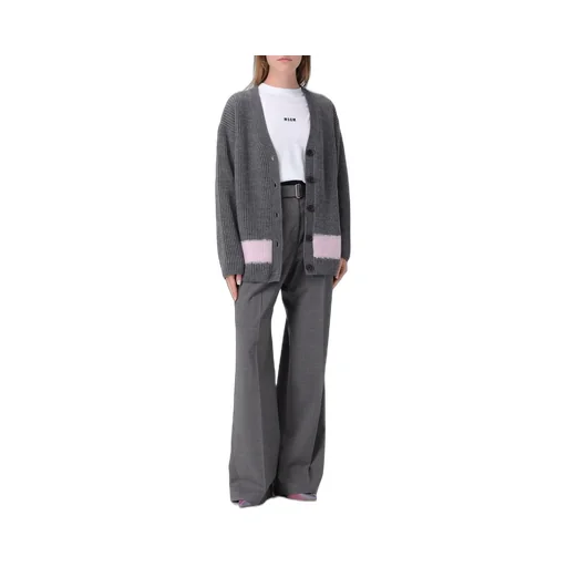 Belted Pleated Straight Leg Trousers