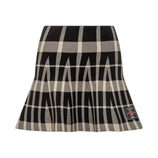 Logo Patch Flared Skirt