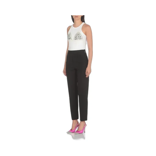 Logo-Waistband Tapered-Leg Trousers