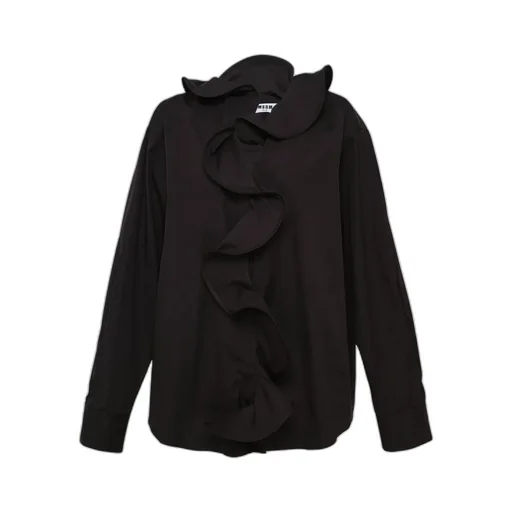 Ruffle Detailed Poplin Shirt