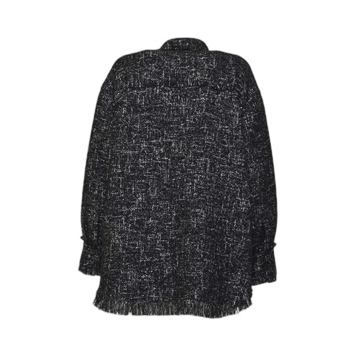 Long-Sleeved Fringed Edge Jacket