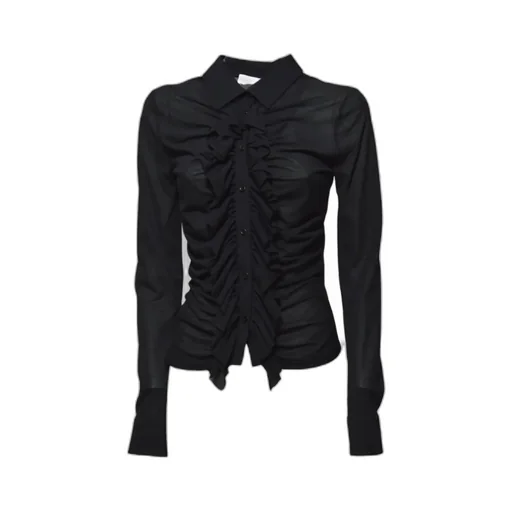 Long-Sleeved Ruffle Detailed Top