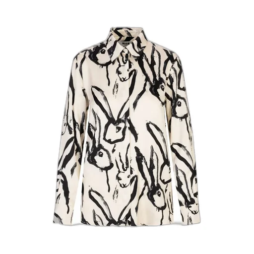 Graphic-Printed Blouse
