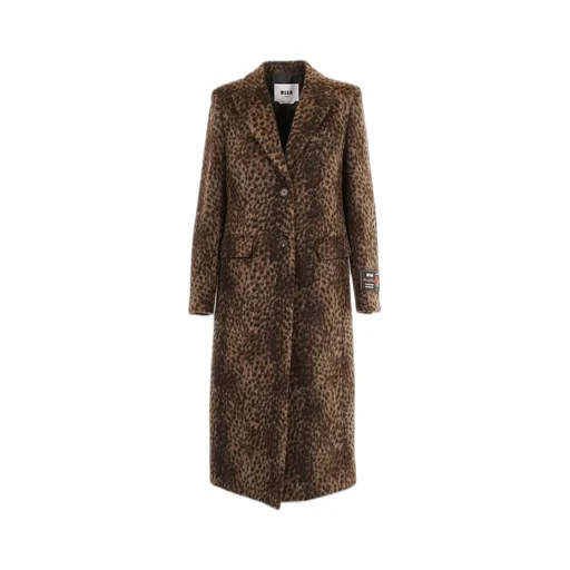 Print Single Breasted Long Coat
