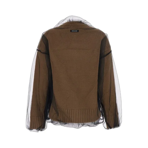 Sheer Layered Knitted Cardigan