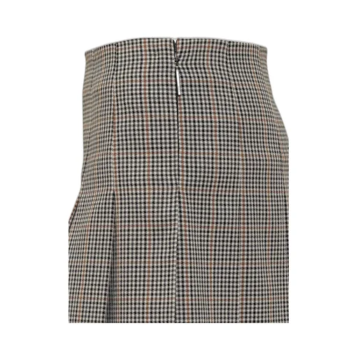 Logo Patch Checked Skirt