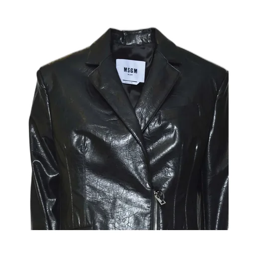 High Shine Asymmetric-Zip Jacket