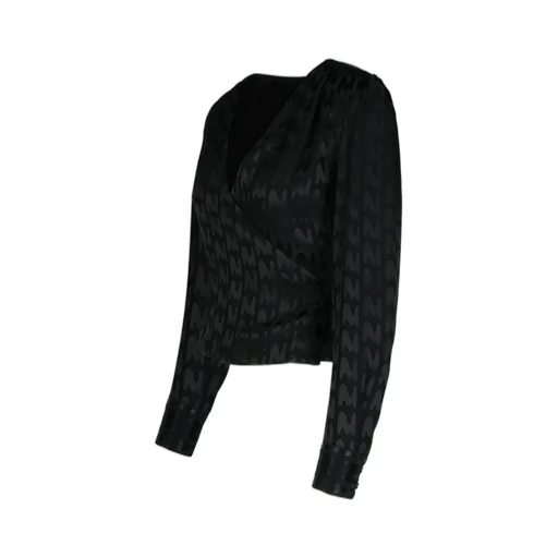 All-Over Patterned V-Neck Blouse