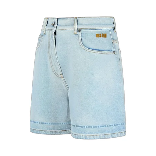 Logo Patch Denim Shorts