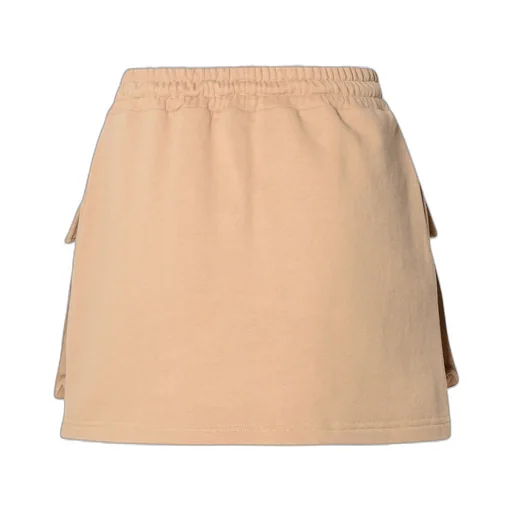 Logo Embroidered Drawstring Mini Skirt