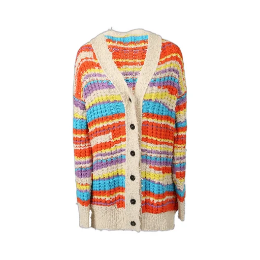 Striped V-Neck Cardigan